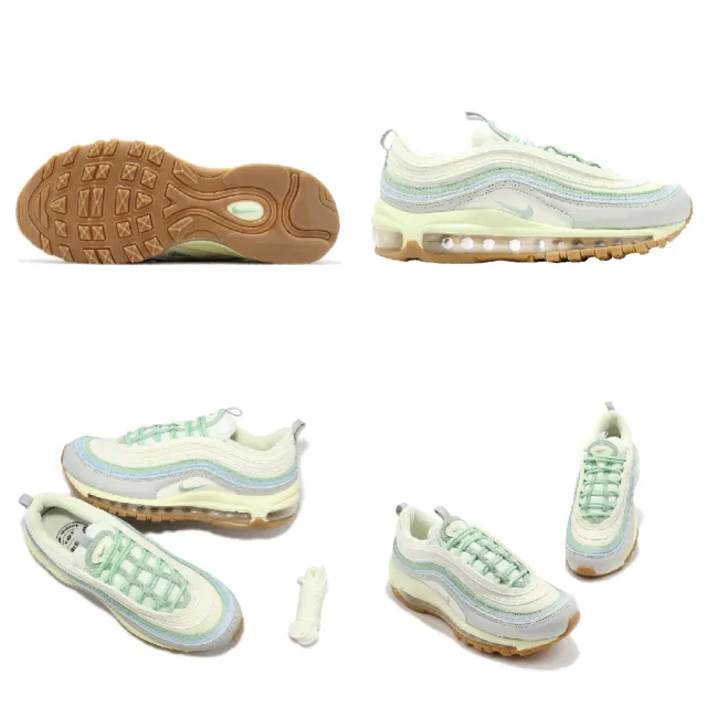 【NIKE 耐吉】休閒鞋 Wmns Air Max 97 女鞋 米黃 灰 藍綠 子彈鞋 氣墊 復古 經典(DX5766-131)