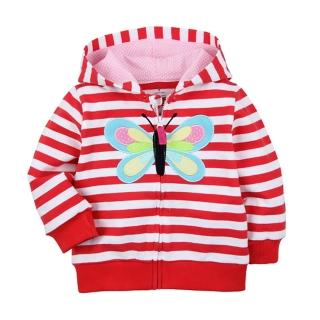 【時尚Baby】童裝 女童薄外套 紅色大蝴蝶外套 運動外套(兒童防曬外套 休閒外套 春夏外套)