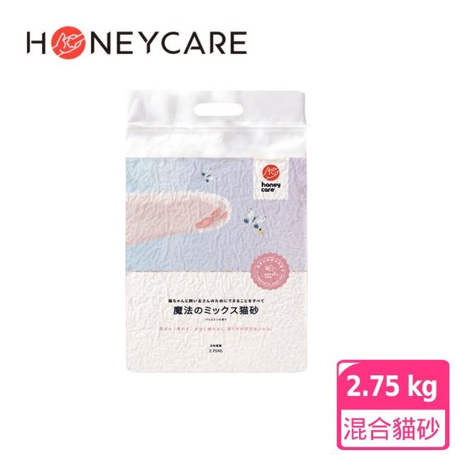 【Honey care】吸水釋香魔法貓砂2.75kg(凝結力佳/除臭力佳/混合砂/豆腐砂/沸石砂)