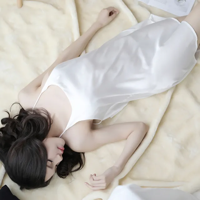 【Sexy angel】女神蕾絲吊帶裸背連身裙居家睡裙睡袍性感情趣睡衣情趣內衣(女神家居睡衣情趣內衣)