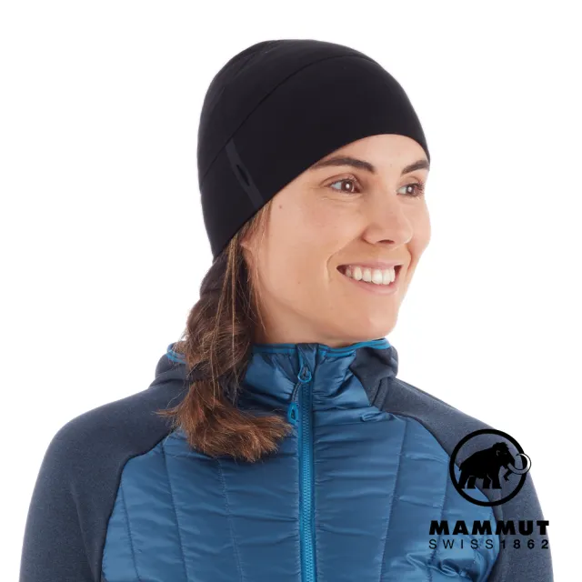 【Mammut 長毛象官方直營】Aenergy Beanie 輕量彈性快乾豆豆帽 黑色 #1191-00470