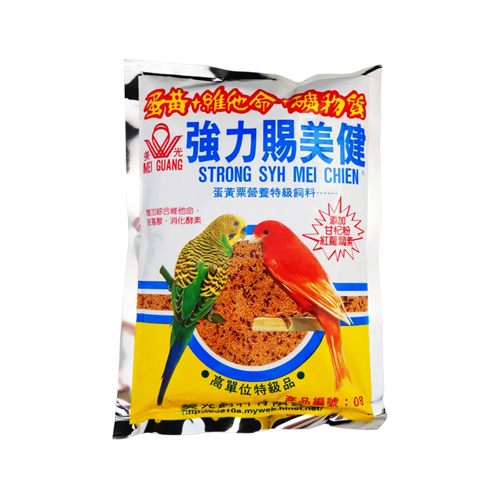 【毛物極選】強力賜美健蛋黃粟特級飼料500g-3入組(增加綜合維他命/鳥飼料/中小型鳥類)