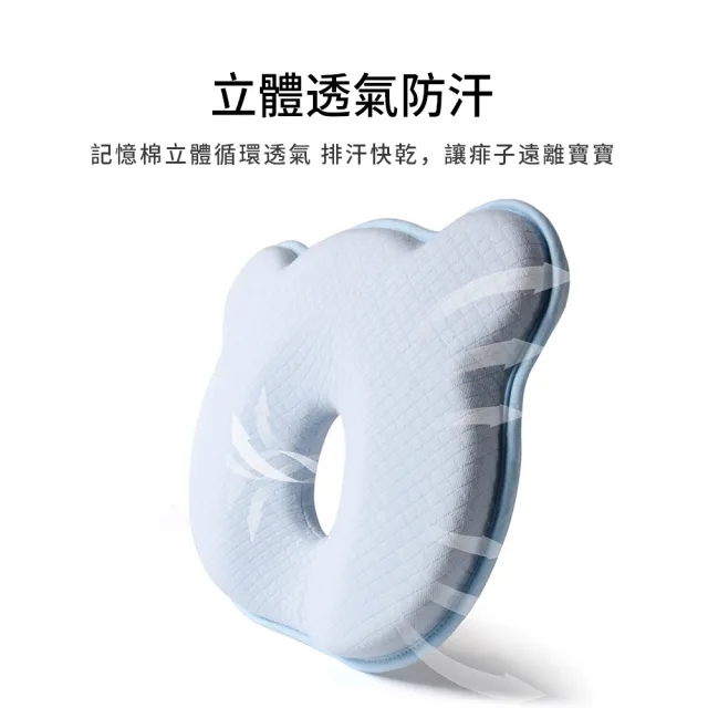 【ANTIAN】寶寶定型枕頭 4D透氣嬰兒塑形枕 新生兒防扁頭頭枕