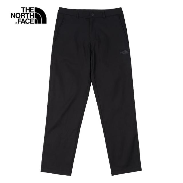 【The North Face 官方旗艦】北面女款黑色DWR防潑水舒適透氣休閒長褲｜7QW4JK3