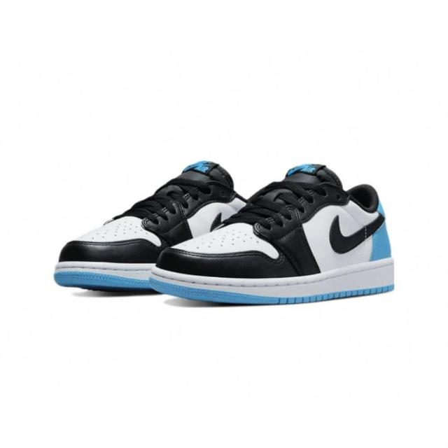 【NIKE 耐吉】Air Jordan 1 Low OG White Black Dark Powder Blue 黑白藍 北卡藍 休閒鞋 CZ0775-104