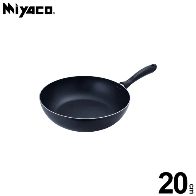 【米雅可】黑晶導磁不沾深型平底鍋 20cm 台灣製造(適用IH及各式爐具)