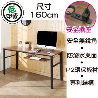 【A級家居】低甲醛160公分工業風防潑水單鍵盤穩重工作桌(電腦桌/書桌)