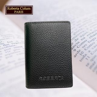 【Roberta Colum】諾貝達專櫃名片夾 進口牛皮名片夾 名片收納夾(24009-1黑色)