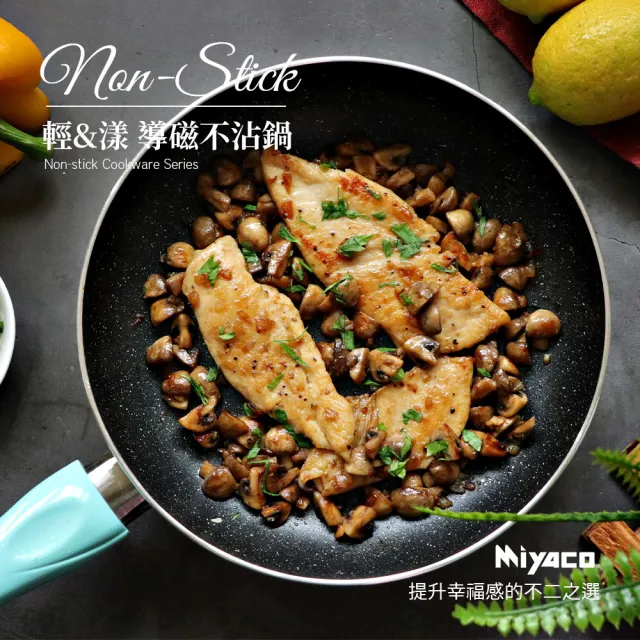 【米雅可】輕&漾導磁不沾油炸鍋 22cm 台灣製造(適用IH及各式爐具)