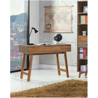 【AS雅司設計】艾尼賽斯3.5尺雙色實木腳書桌-106x50x79cm