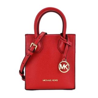 【Michael Kors】MERCER荔枝紋手提/斜背迷你兩用琴譜包(紅色)