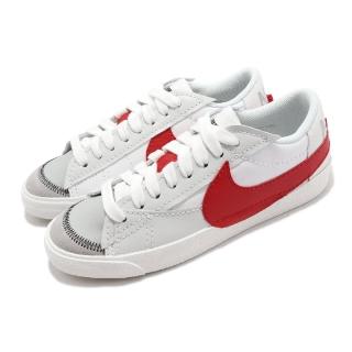 【NIKE 耐吉】休閒鞋 Blazer Low 77 Jumbo 白 紅 男鞋 大勾勾 解構 板鞋 低筒(DQ8769-100)