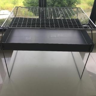 Caiyi BBQ 折疊式長方形烤肉架 爐具 中秋節 木炭烤爐 便攜折疊燒烤架 臺灣製