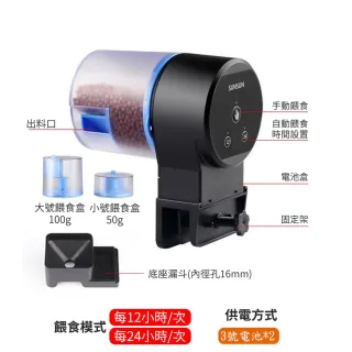 【ROYAL LIFE】自動定時智慧餵魚投食神器-2入組(飼料投食機 魚缸投食器 定時餵魚 水族飼料機)