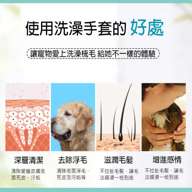 【LIKE PET】寵物洗澡刷手套(貓狗洗澡 寵物洗澡 清潔刷 洗澡刷 沐浴刷)