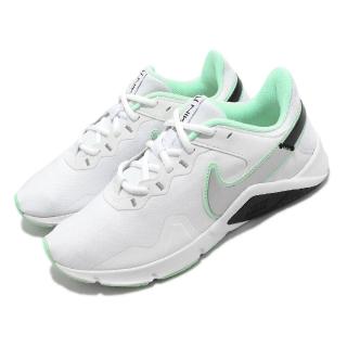 【NIKE 耐吉】訓練鞋 Wmns Legend Essential 2 女鞋 白 銀 薄荷綠 穩定 支撐 重訓 健身(CQ9545-102)