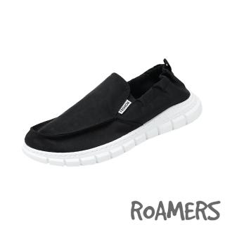 【ROAMERS】涼感樂福鞋/百搭休閒經典涼感機能輕量舒適樂福鞋-男鞋(黑)