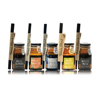 【John’s Blend】室內香氛擴香瓶140ml 任選2入(白麝香/茉莉/皂香/桂花/含羞草/金盞花/青檸羅勒)