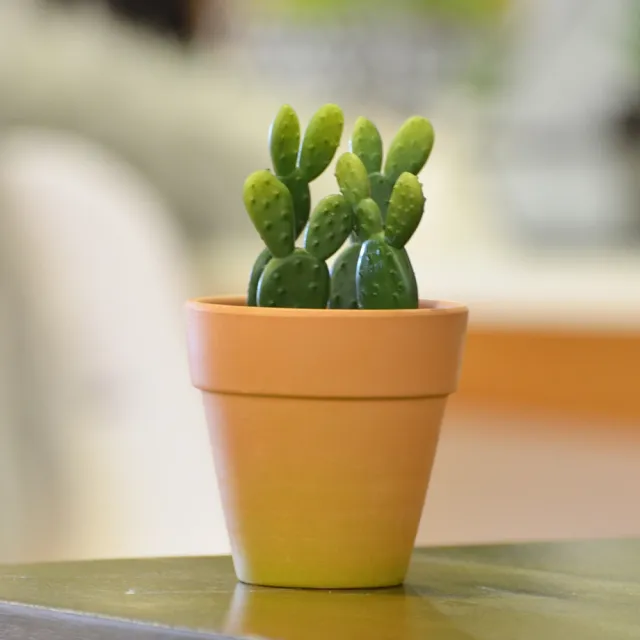 【YU Living 信歐傢居】迷你人造陶盆植物四件組 仿真植物盆栽(四件一組/綠色)