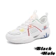 【Black Hole】彈力運動鞋/超彈力潮流圖騰拼接個性運動籃球鞋-男鞋(白)