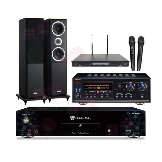 【金嗓】CPX-900 K1A+DSP-A1II+SR-889PRO+Polestar W-260(4TB點歌機+擴大機+無線麥克風+喇叭)