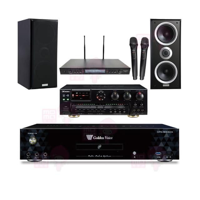 【金嗓】CPX-900 K1A+AK-7+SR-889PRO+Polestar W-26B(4TB點歌機+擴大機+無線麥克風+喇叭)