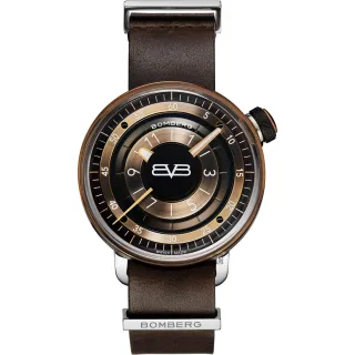 【BOMBERG】炸彈錶 BB-01 紳士手錶-咖啡/43mm 新年 禮物 推薦(CT43H3PBA.04-1.9)