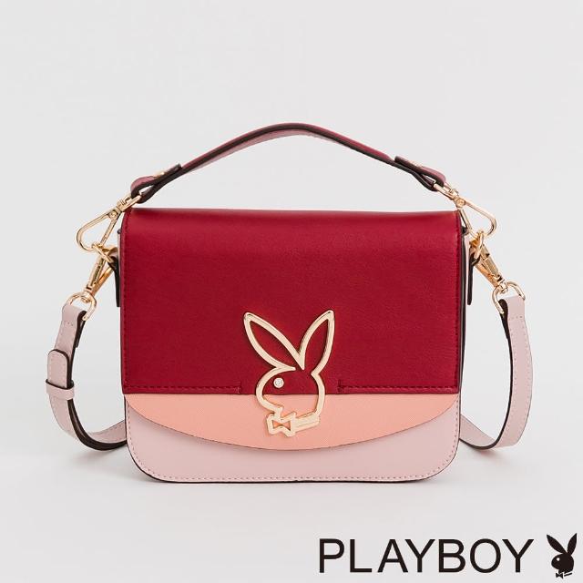 【PLAYBOY】翻蓋斜背包 Bunny系列(紅色)