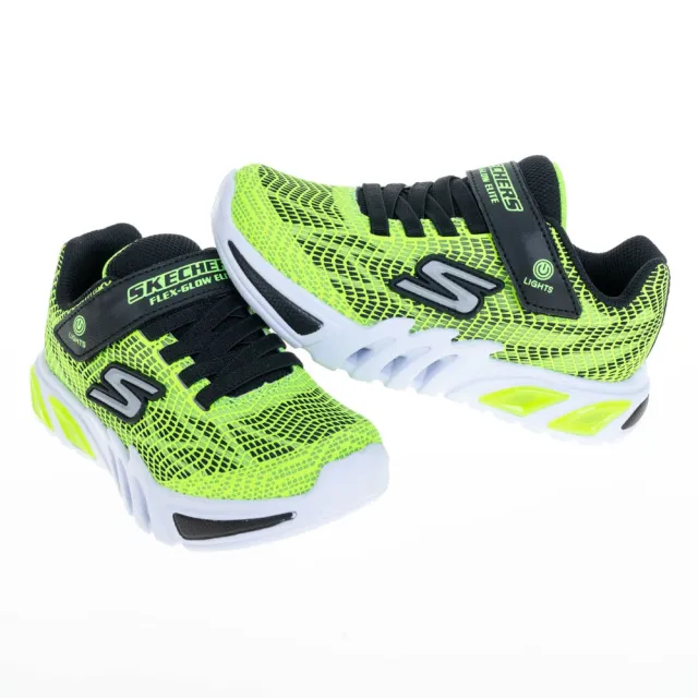 【SKECHERS】男童鞋系列 燈鞋 FLEX-GLOW ELITE(400137LLMBK)