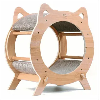 【喵仙兒】圓形貓電視機造型貓抓窩-附替芯X2