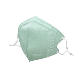 【AOK 飛速】3D立體醫用口罩-L 抹茶綠北極銀2盒組(25入/盒) 超值組(共2盒 / 50片)