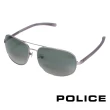 【POLICE】百搭義大利品牌造型鏡腳太陽眼鏡(銀/灰  POS8698-581X)