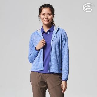 【adisi】女upf50+印花抑菌防曬連帽外套aj2211037(吸濕排汗 彈性 抗紫外線 大和抗菌 防臭加工 抗uv)