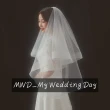 【MWD】雙層軟網短款頭紗 韓系簡約頭紗 WD0202(寫真拍照頭飾 婚禮禮服頭紗 新娘飾品)