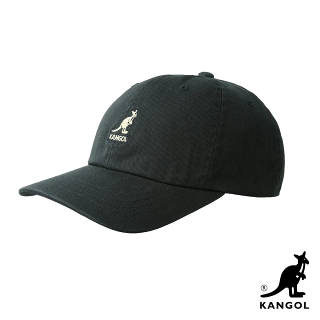 【KANGOL】WASHED 棒球帽(黑色)
