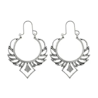 【I MISS U】老鷹耳環 圖騰耳環 線條耳環/時尚民族風幾何老鷹圖騰線條造型耳環(2色任選)