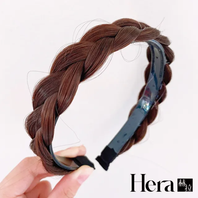 【HERA 赫拉】麻花辮子假髮髮箍 L111080901(髮飾 髮箍)
