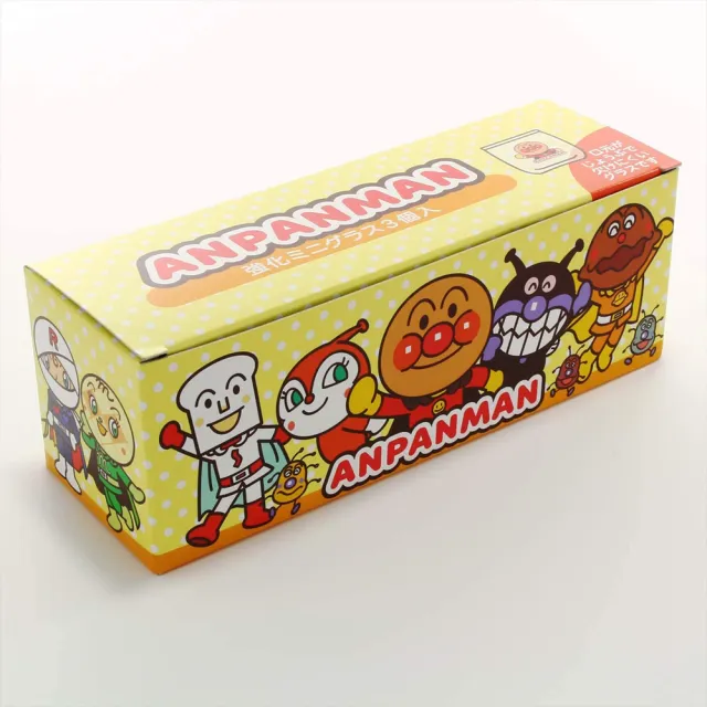 【ANPANMAN 麵包超人】兒童水杯 日本水杯 玻璃杯(3入禮盒組)