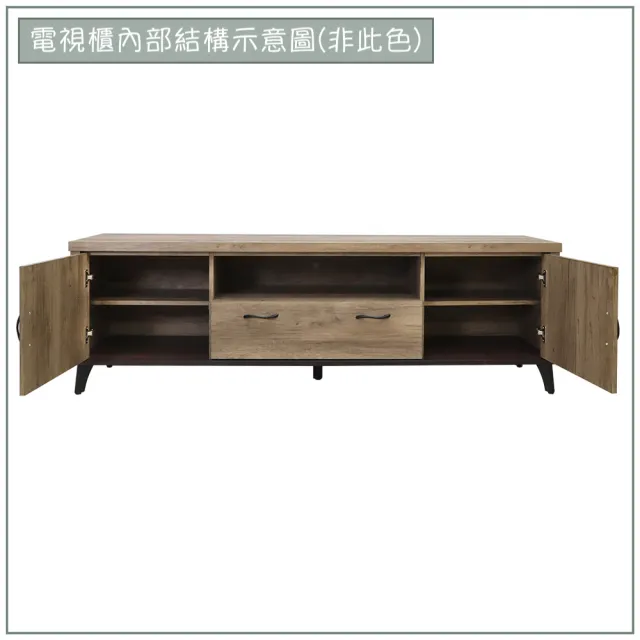 【唯熙傢俱】唯樂炭燒白橡色8尺L型電視櫃(客廳 電視櫃 L櫃 長櫃 DVD櫃 收納櫃 置物櫃 抽屜櫃)