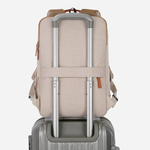 【Nordace】Siena米色極簡功能性旅行背包書包(適合日常通勤和旅行)