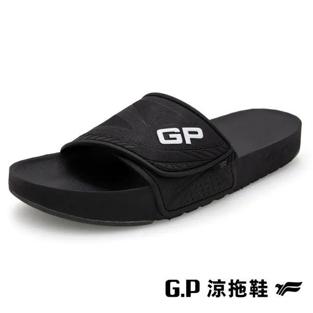 【G.P】男款防水運動舒適可調整式拖鞋G2288M-黑色(SIZE:M-XXL 共三色)