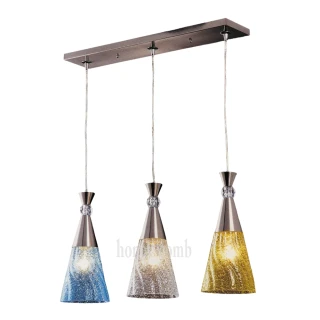 【Honey Comb】鄉村風彩繪玻璃餐廳吊燈(BL-51324)