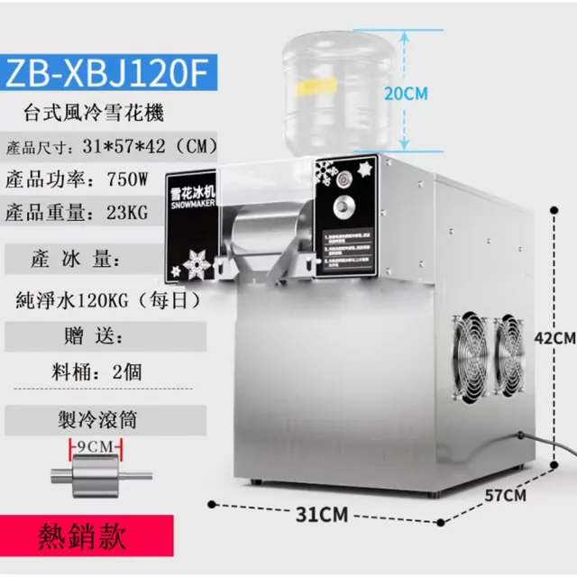 【SongSH】120KG產冰量-雪花冰機商用沙冰機韓式雪冰機牛奶雪花機110V/220V(雪花冰機/雪冰機/製冰機)