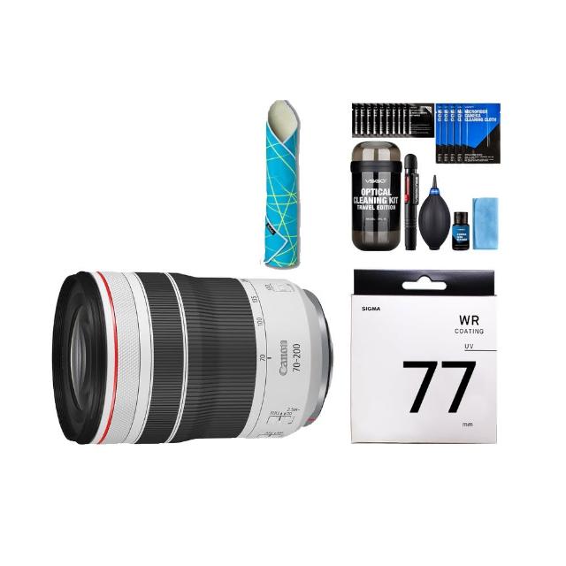 【Canon】RF 70-200mm F4L IS USM +SIGMA UV 77mm保護鏡+DKL-15清潔組+CL-50相機魔毯(公司貨)