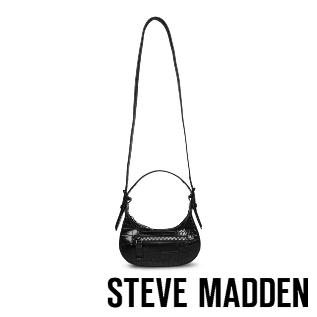 STEVE MADDEN BJUSTINE 半月肩背斜背包(黑色)