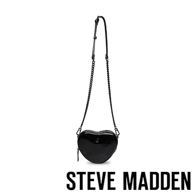 【steve madden】BTENDER 漆皮心型斜背包(黑色)