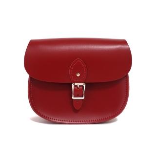 【The Leather Satchel Co.】英國手工牛皮馬鞍包 肩揹包 側肩包 手拿包(心機紅)