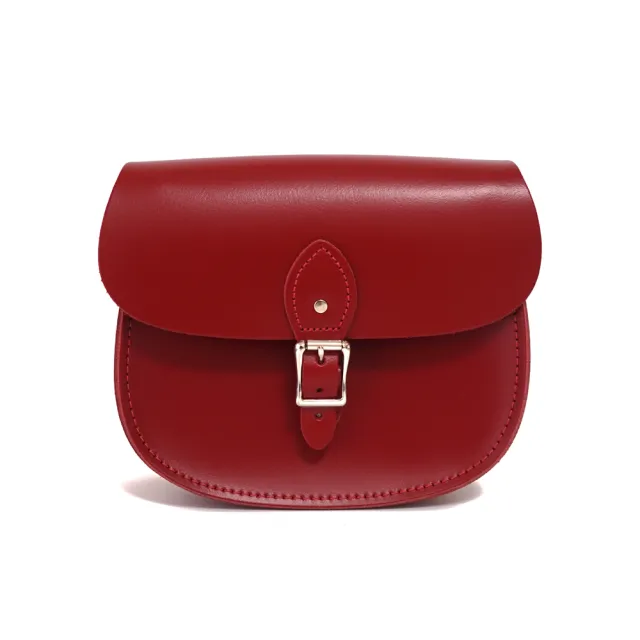 【The Leather Satchel Co.】英國手工牛皮馬鞍包 肩背包 側肩包 手拿包(心機紅)