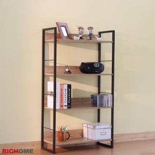 【RICHOME】柯林四層架/置物架/開放式層架(3D木紋)