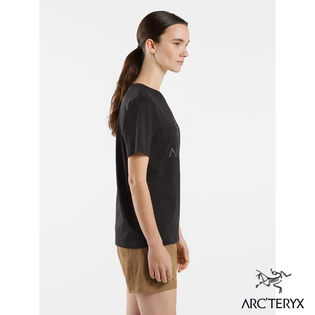 【Arcteryx 始祖鳥官方直營】女 LOGO 短袖休閒Tee(黑)